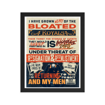 Grown Weary High Commander Framed Art Print