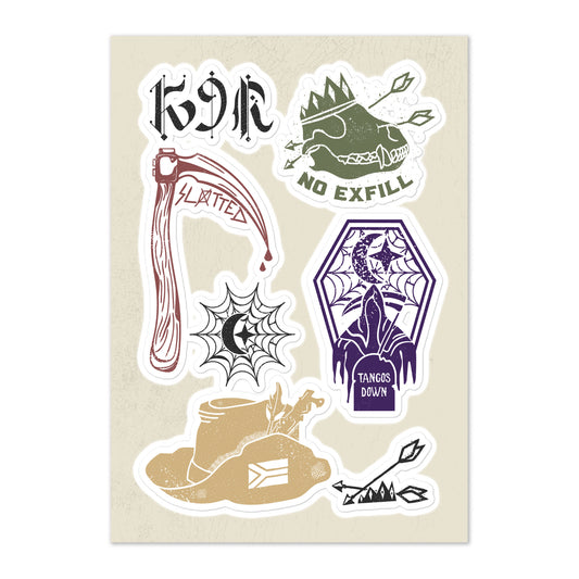 K9 Reaper Color Sticker sheet (Free USA Shipping)